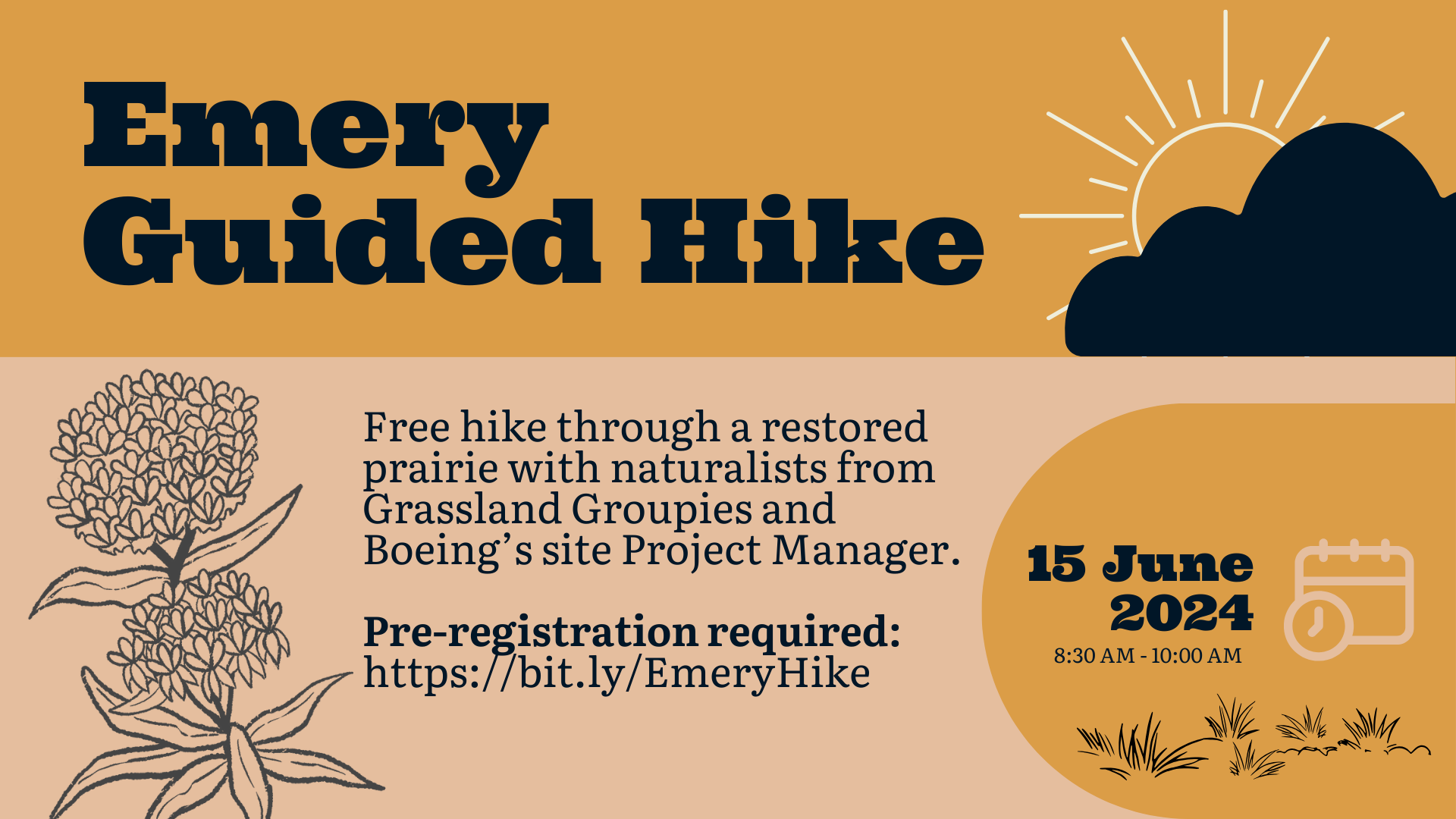 Image repeating details on the June 15 guided hike.